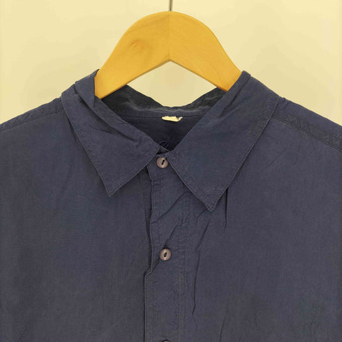 フラップポケット シルクシャツ メンズ import:L