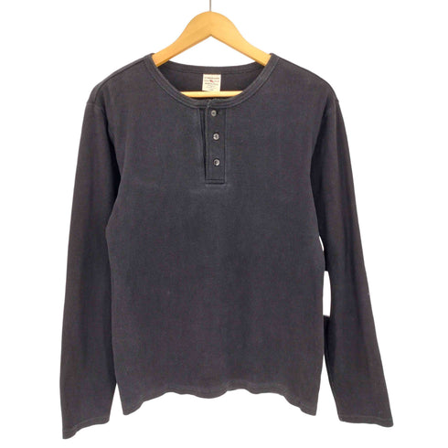 アヴィレックス AVIREX Long T-shirt Daily Rib Henley Neck Tee デイリーヘンリーネック ロンT メンズ JPN:L