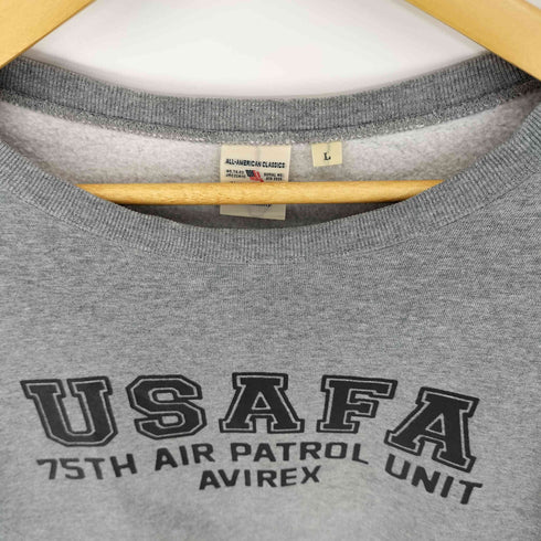 アヴィレックス AVIREX USAFAロゴ 裏起毛 クルーネックスウェット メンズ JPN:L メンズ JPN:L