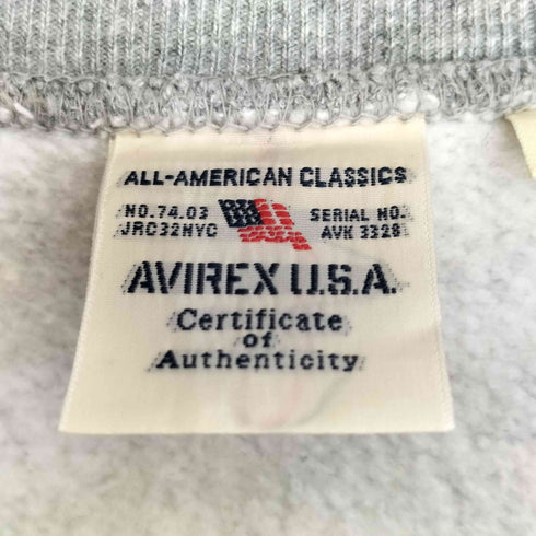 アヴィレックス AVIREX USAFAロゴ 裏起毛 クルーネックスウェット メンズ JPN:L メンズ JPN:L