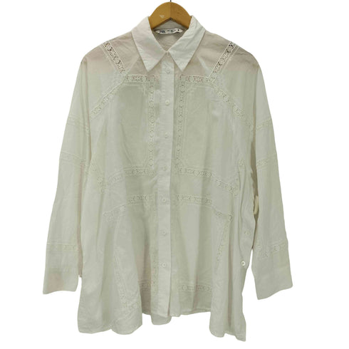 ザラ ZARA 長袖レースシャツ レディース import:S