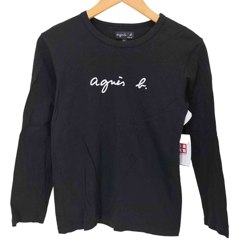 アニエスベー agnes b. PARIS ロゴプリント ロングスリーブTシャツ レディース T2