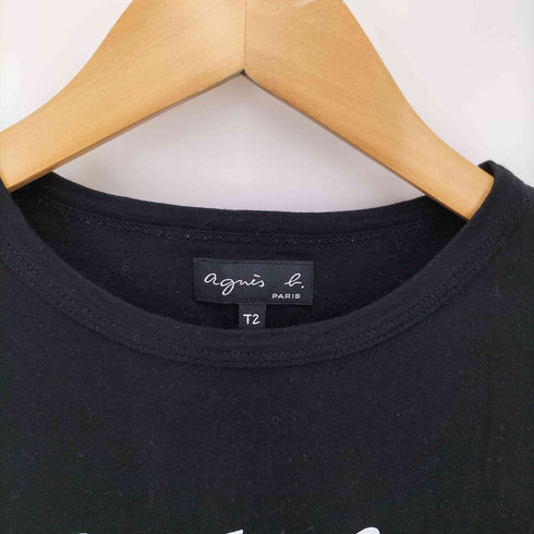 アニエスベー agnes b. PARIS ロゴプリント ロングスリーブTシャツ レディース T2