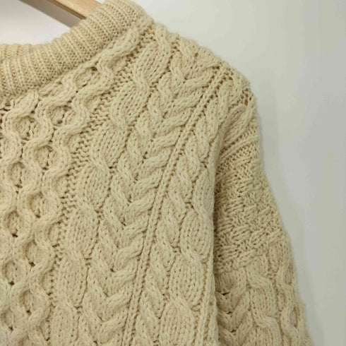 carraigdonn アイルランド製 ケーブルニットセーター レディース