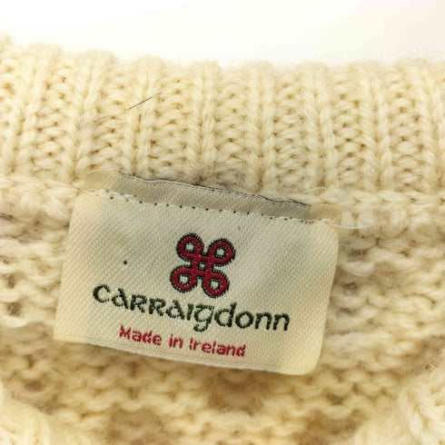 carraigdonn アイルランド製 ケーブルニットセーター レディース