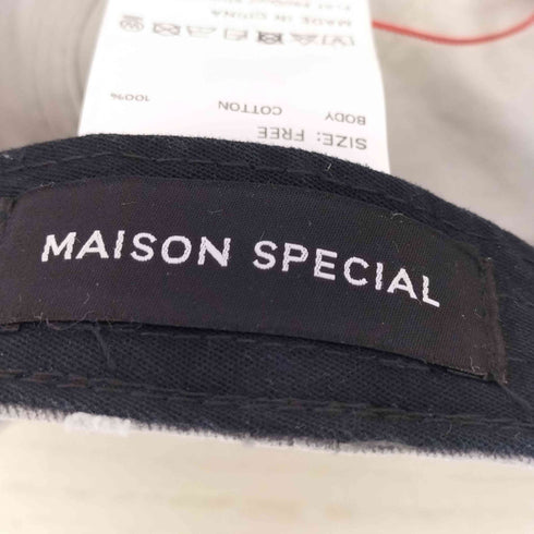 メゾンスペシャル MAISON SPECIAL 24ss Chemical Over-Dye Reverse Logo Damage Cap メンズ FREE