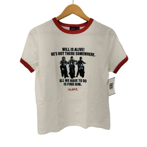 エックスガール X-girl BOYS RINGER両面プリント S/S リンガーTシャツ レディース import:M