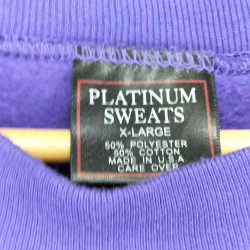 PLATINUM SWEATS USA製 両面プリントクルーネックスウェット メンズ JPN:XL