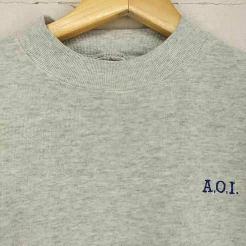 フルーツオブザルーム FRUIT OF THE LOOM 90s フロント刺繍モックネックスウェット メンズ JPN:L