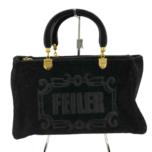 フェイラー FEILER ロゴ刺繍 パイル地 ハンドバッグ レディース