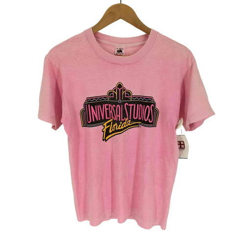 90S USA製 FRUIT OF THE LOOM ボディ UNIVERSAL STUDIOS FLORIDA 製品染 発砲プリント S/S Tシャツ シングルステッチ メンズ import:M