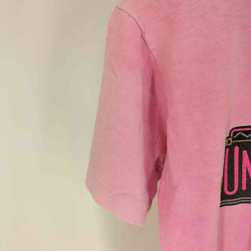 90S USA製 FRUIT OF THE LOOM ボディ UNIVERSAL STUDIOS FLORIDA 製品染 発砲プリント S/S Tシャツ シングルステッチ メンズ import:M