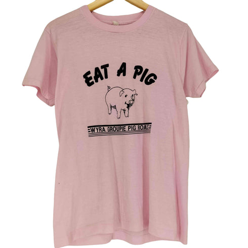 EAT A PIG シングルステッチ クルーネックTシャツ メンズ