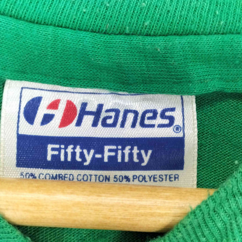 ヘインズ Hanes 90s USA製 シングルステッチ 3DプリントクルーネックTシャツ メンズ JPN:L