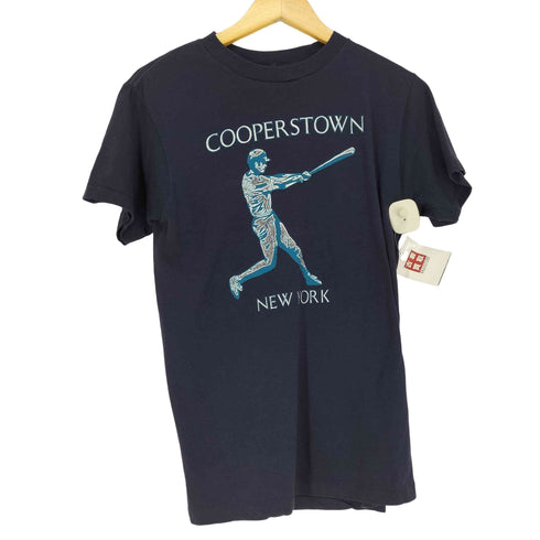 シングルステッチ COOPERSTOWN フロントプリントクルーネックTシャツ メンズ