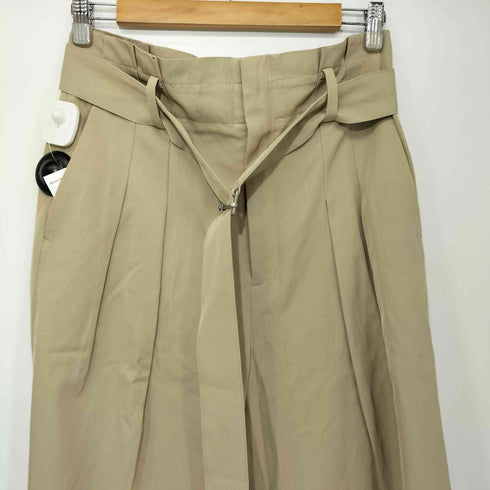 エブール ebure ビスコツイルハイウエストベルテッドパンツ レディース JPN:38