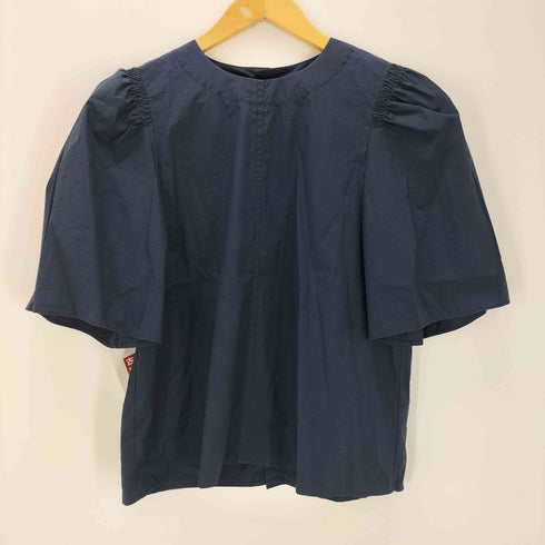 マカフィー MACPHEE ノーカラー半袖ブラウス レディース JPN:36