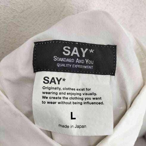 SAY フロントデザインシャツ メンズ JPN:L