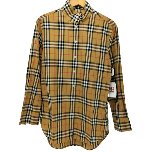 バーバリーロンドン BURBERRY LONDON ENGLAND ノバチェック スタンドカラーシャツ レディース UK8