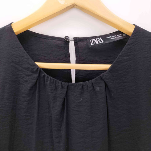 ザラ ZARA 袖リボンティアードワンピース レディース import:M