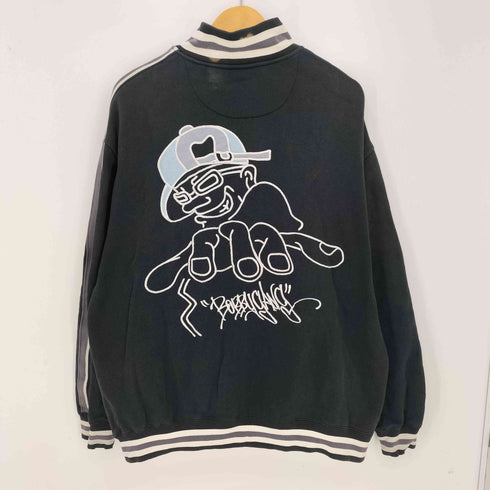 BOBBY GANG 背面刺繍 ロゴワッペン ハーフジップスウェット メンズ import:L