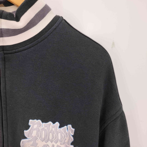 BOBBY GANG 背面刺繍 ロゴワッペン ハーフジップスウェット メンズ import:L