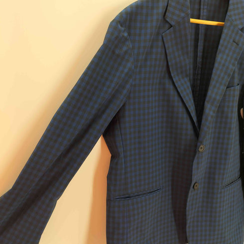 ユニクロ UNIQLO チェック スーツ ジャケット メンズ L