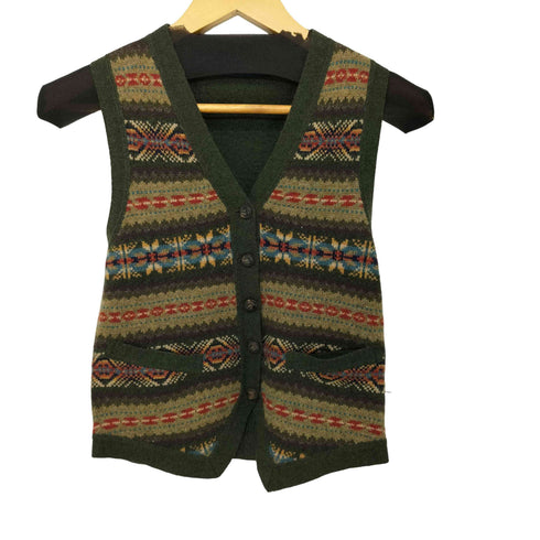 ポロラルフローレン POLO RALPH LAUREN ネイティブ柄 ウールニットベスト レディース import:XS