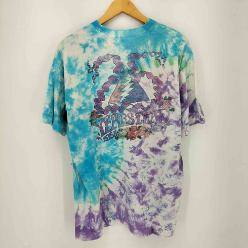 フルーツオブザルーム FRUIT OF THE LOOM 90S 1990コピーライト入り スカルプリントタイダイTシャツ メンズ import:XL