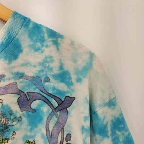 フルーツオブザルーム FRUIT OF THE LOOM 90S 1990コピーライト入り スカルプリントタイダイTシャツ メンズ import:XL