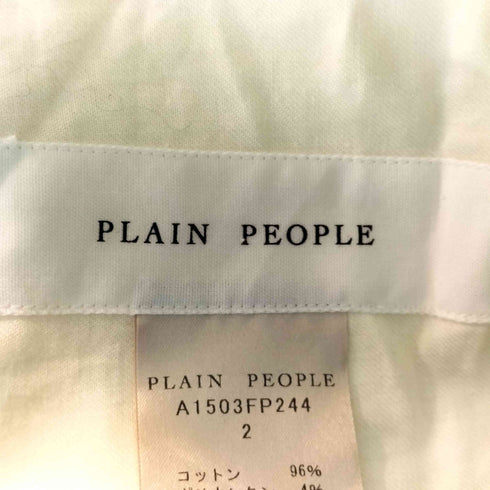 プレインピープル PLAIN PEOPLE センタープレス タック テーパードパンツ レディース JPN:2