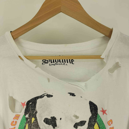 sublime CALIFORNIA LONG BEACH アニマルプリント ラスタ S/S Tシャツ ボロ メンズ JPN:L