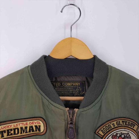 テッドカンパニー TED COMPANY TEDDY'S AIRMAN MA-1 フライトジャケット ボンバージャケット 刺繍 ワッペン フェード エフ商会 メンズ US:40