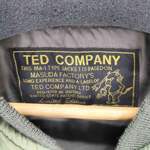 テッドカンパニー TED COMPANY TEDDY'S AIRMAN MA-1 フライトジャケット ボンバージャケット 刺繍 ワッペン フェード エフ商会 メンズ US:40