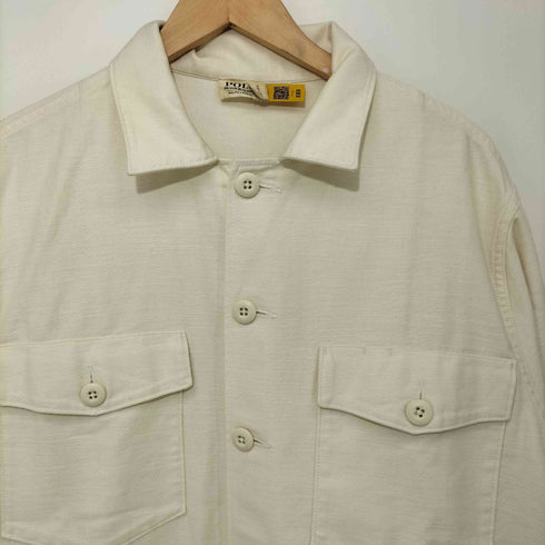 デニムアンドサプライ ラルフローレン DENIM & SUPPLY RALPH LAUREN コットンサテンシャツ OG-107 パッチワークファティーグシャツ メンズ import:XL