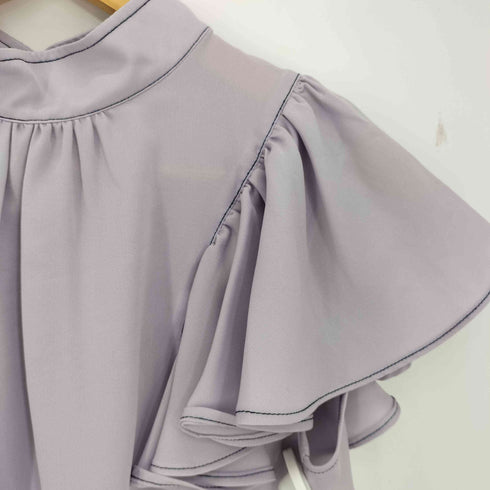 アンドクチュール And Couture 配色ステッチフリルブラウス レディース JPN:38