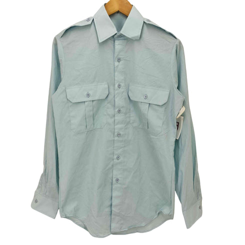 ユーエスエアーフォース U.S. AIR FORCE 70-80S 空軍 BLUE SHADE1550 L/S ミリタリーシャツ メンズ 1/2×37