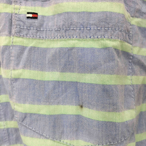 トミーヒルフィガー TOMMY HILFIGER ボーダー L/S ボタンダウンシャツ メンズ import:XL