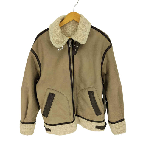 スライ SLY 20AW OVER SIZE B-3 フェイクレザー ジップアップ フリース ブルゾン レディース JPN:1
