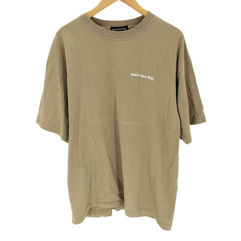 one's own way プリント クルーネックTシャツ メンズ XXL