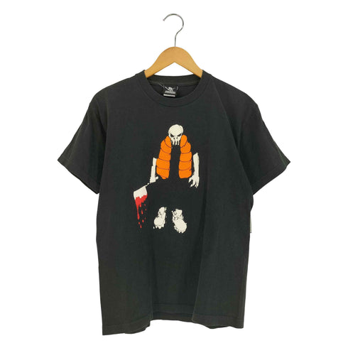 SANTASTIC ENTERTAINMENT ラバープリント 骸骨 クルーネックTシャツ アニメTシャツ メンズ import:M