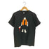 SANTASTIC ENTERTAINMENT ラバープリント 骸骨 クルーネックTシャツ アニメTシャツ メンズ import:M