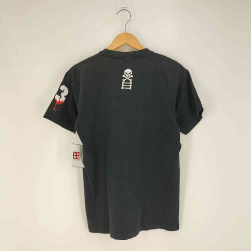 SANTASTIC ENTERTAINMENT ラバープリント 骸骨 クルーネックTシャツ アニメTシャツ メンズ import:M