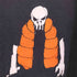 SANTASTIC ENTERTAINMENT ラバープリント 骸骨 クルーネックTシャツ アニメTシャツ メンズ import:M