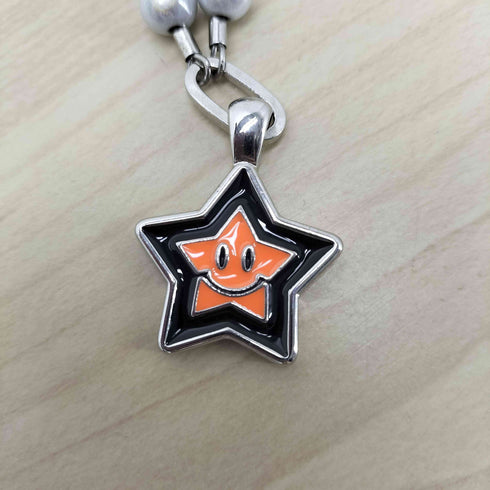 メゾンエメラルド MAISON EMERALD Orange Lucky Star Smiley Necklace メンズ