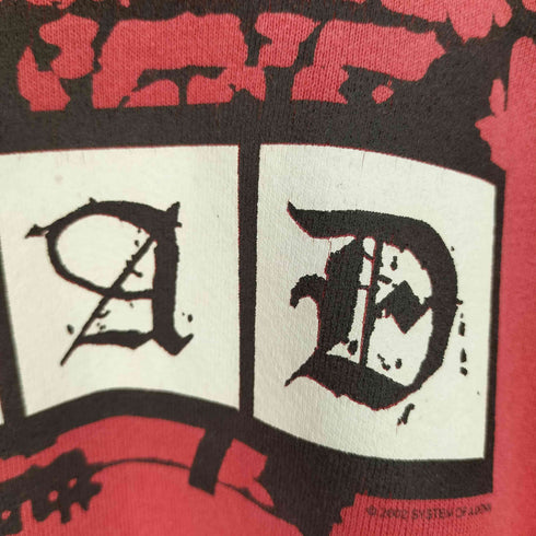 アルスタイルアパレルアクティブウェアー ALSTYLE APPAREL & ACTIVEWEAR ©2002 USA製 SOAD SYSTEM OF A DOWN プリント プルオーバーパーカー メンズ import:L