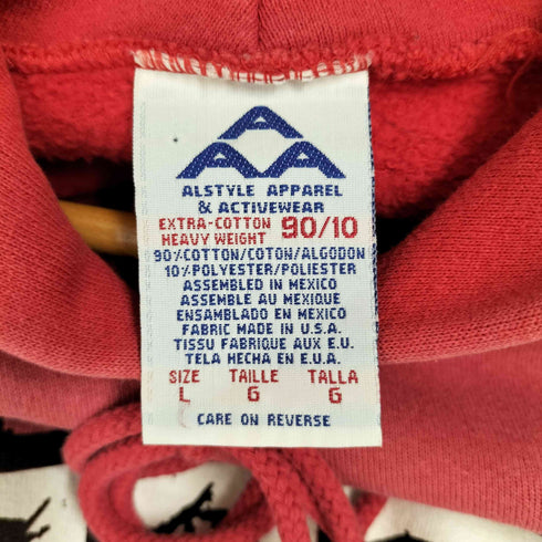 アルスタイルアパレルアクティブウェアー ALSTYLE APPAREL & ACTIVEWEAR ©2002 USA製 SOAD SYSTEM OF A DOWN プリント プルオーバーパーカー メンズ import:L