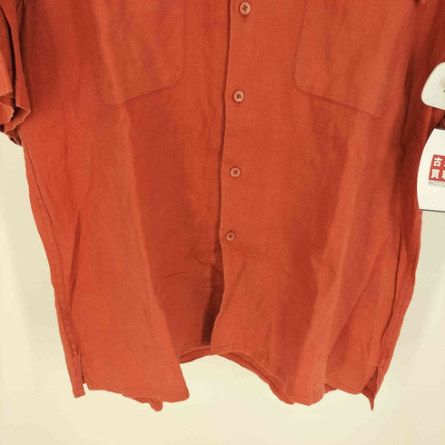 ブルーノ BRUNO WASHABLE LINEN 開襟 オープンカラー シャツ メンズ import:XL