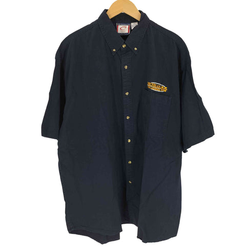 CADRE MICHIGAN WOLVERINES フットボール チーム ロゴ 刺繍 ボタンダウン S/S シャツ ビッグサイズ メンズ 2XL