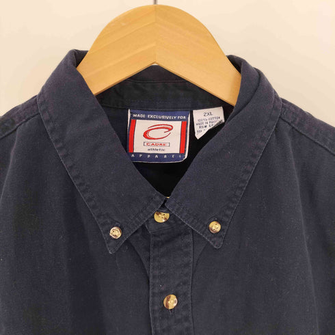 CADRE MICHIGAN WOLVERINES フットボール チーム ロゴ 刺繍 ボタンダウン S/S シャツ ビッグサイズ メンズ 2XL